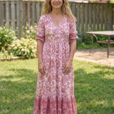 Clara – Robe midi fluide fleurie