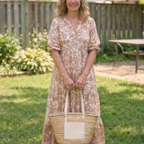 Clara – Robe midi fluide fleurie