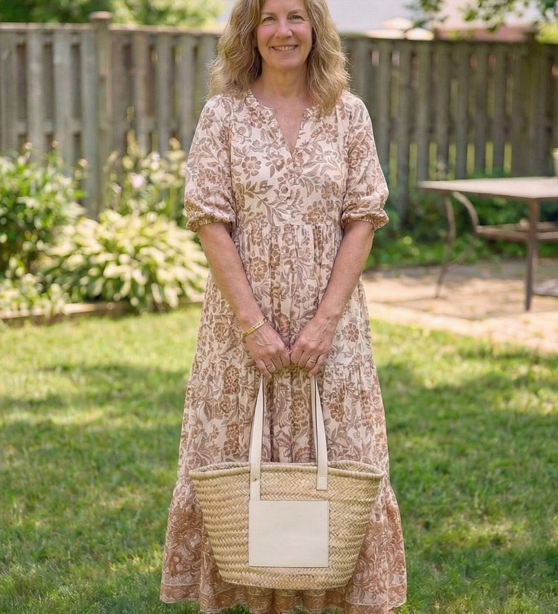 Clara – Robe midi fluide fleurie