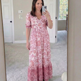 Clara – Robe midi fluide fleurie