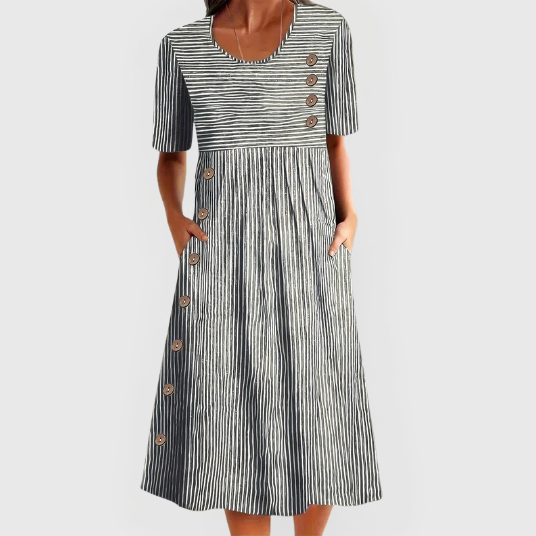 Jarna | Robe Midi Rayée