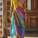 Solène – Robe bohème fluide motif soleil