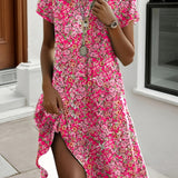 Lucienne – Robe fluide et flatteuse à imprimé floral coloré