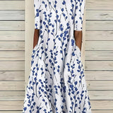 Annie – Robe midi fluide et confortable à imprimé floral