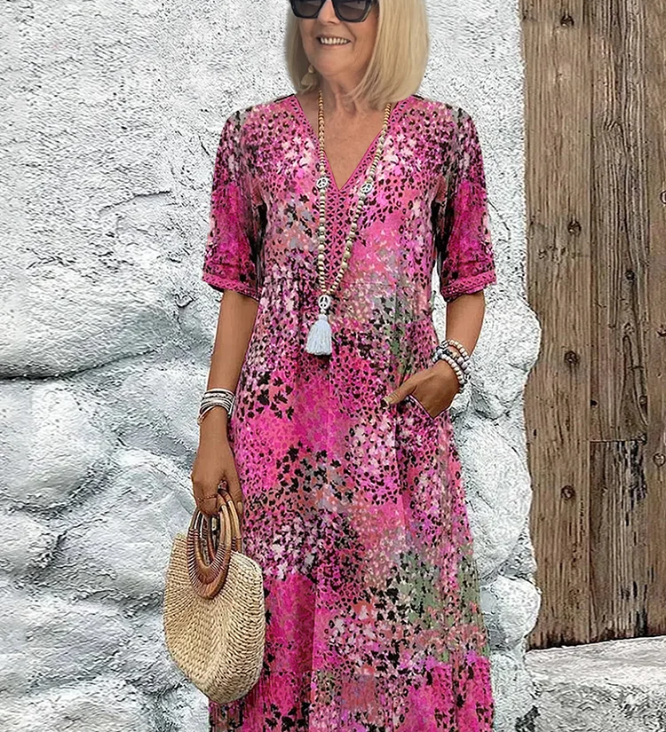 Véronique – Robe midi fluide élégante
