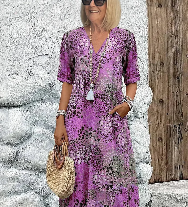 Véronique – Robe midi fluide élégante