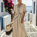 Linéa – Robe midi col V