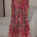Camille – Robe fluide élégante à col V