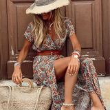 Justine™ – Robe longue bohème fluide avec ceinture