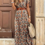 Justine™ – Robe longue bohème fluide avec ceinture