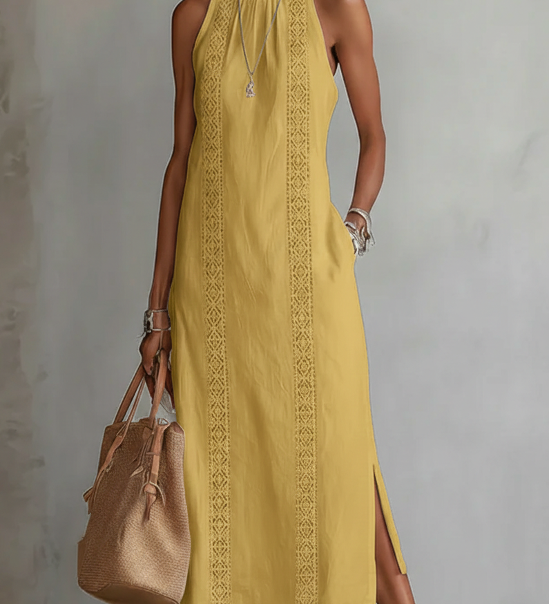 Jimena – Robe midi col mao élégante