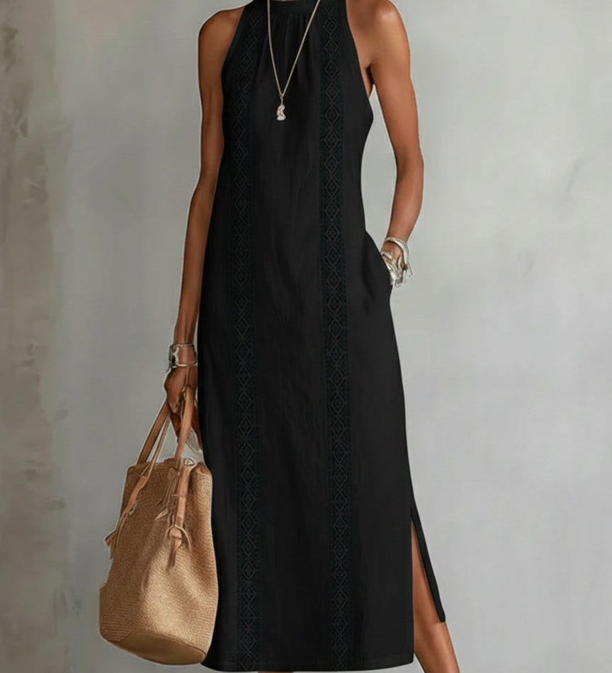 Jimena – Robe midi col mao élégante