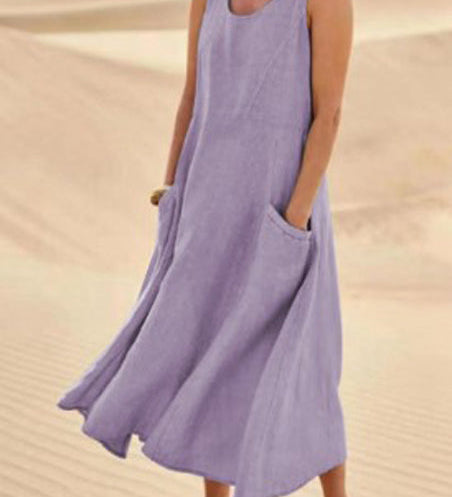 Isaline – Robe fluide légère avec poches