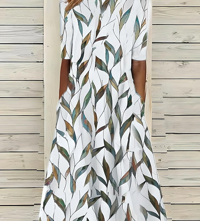 Annie – Robe midi fluide et confortable à imprimé floral
