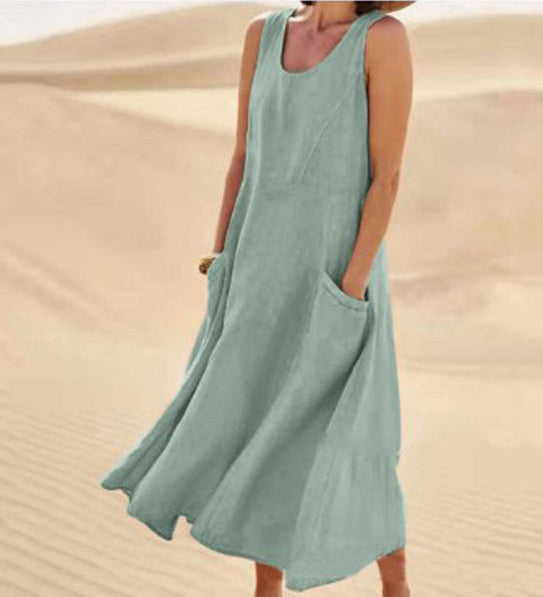 Isaline – Robe fluide légère avec poches