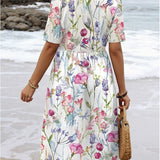 Carline – Robe midi fleurie