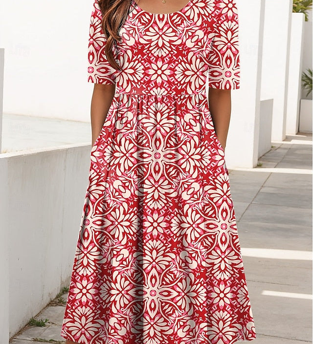 Carline – Robe midi fleurie