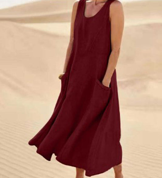 Isaline – Robe fluide légère avec poches